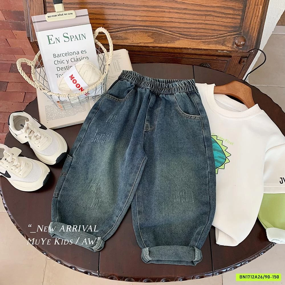 JEANS BAGGY BẠC GỐI TÚI SAU MUYE