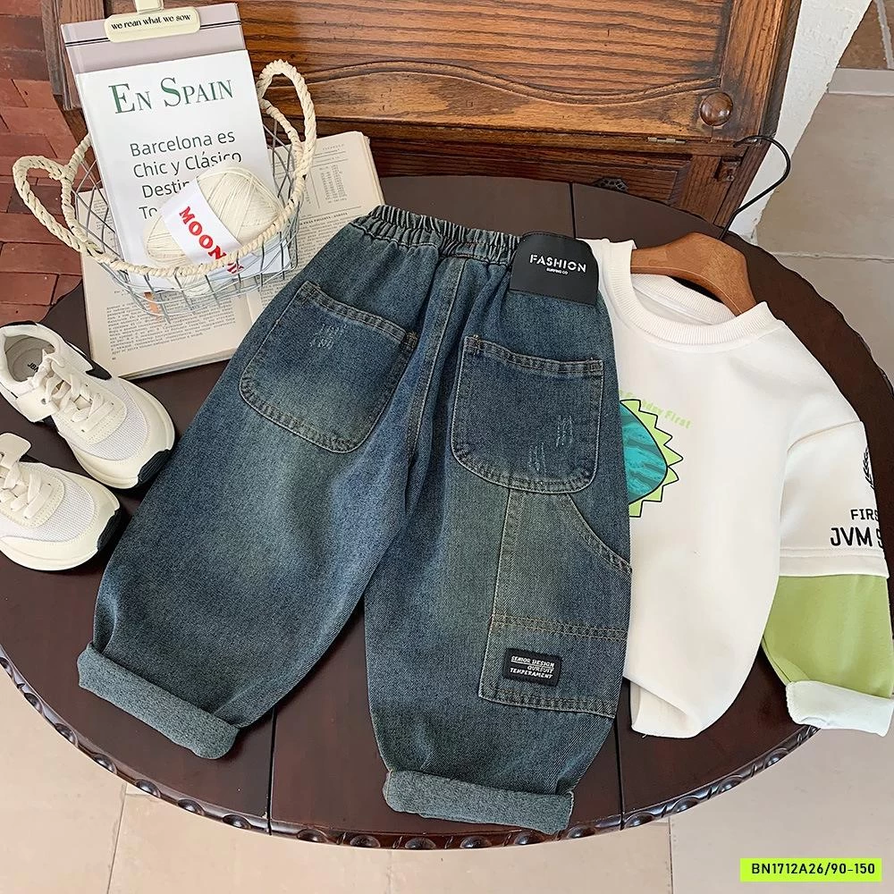 JEANS BAGGY BẠC GỐI TÚI SAU MUYE