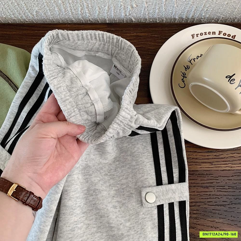 QUẦN COTTON BO GẤU 3 SỌC MUYE