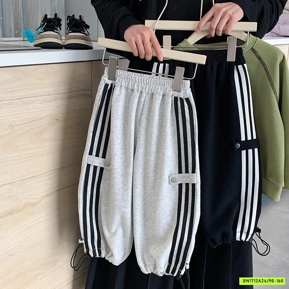 QUẦN COTTON BO GẤU 3 SỌC MUYE