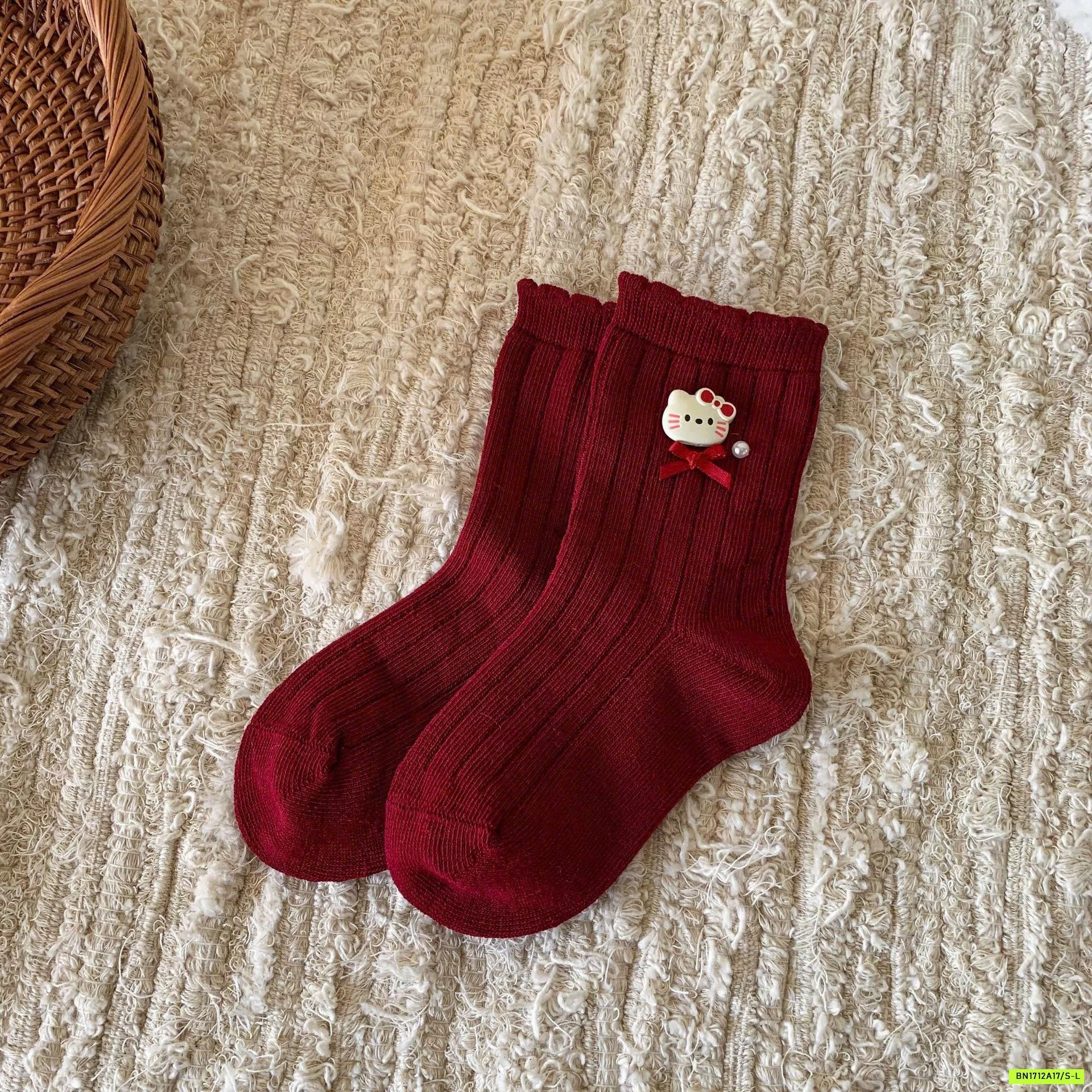 SET 3 ĐÔI TẤT TONE ĐỎ BG