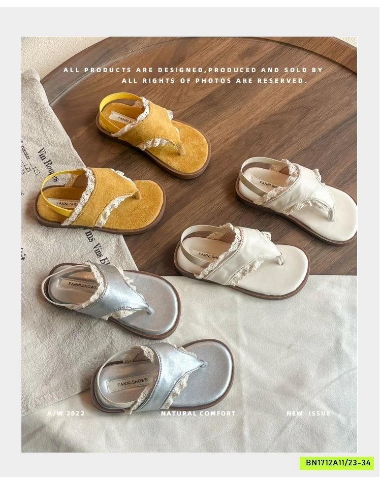 SANDAL XỎ NGÓN VIỀN REN