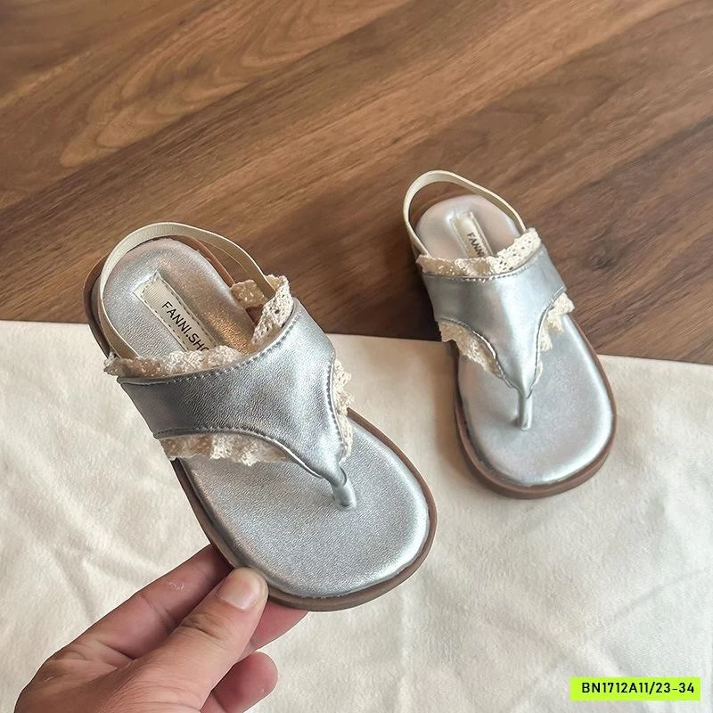 SANDAL XỎ NGÓN VIỀN REN