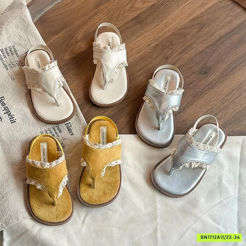 SANDAL XỎ NGÓN VIỀN REN