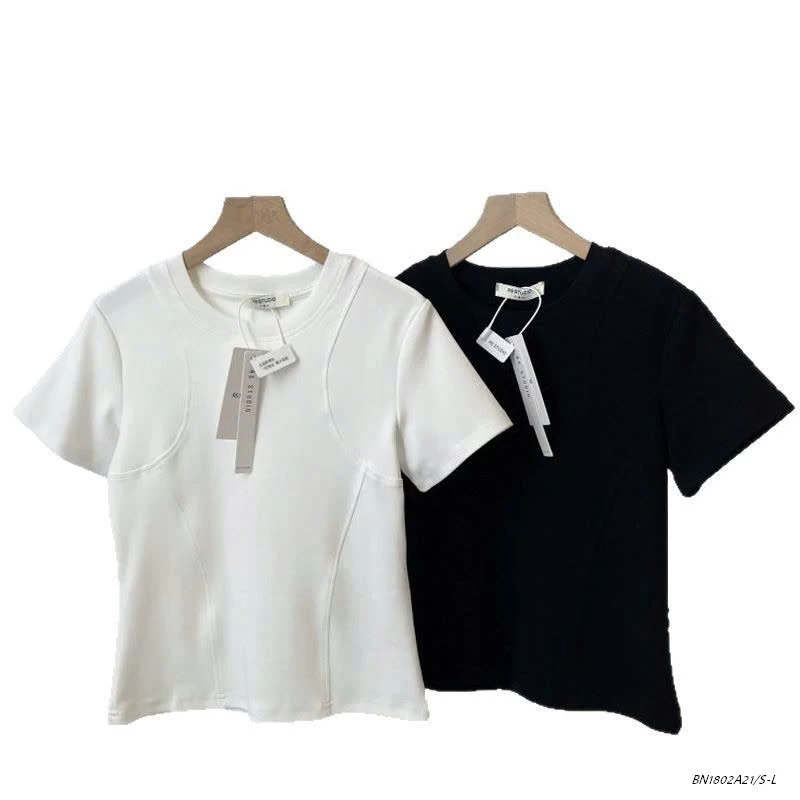 ÁO THUN CỔ TRÒN NẸP EO