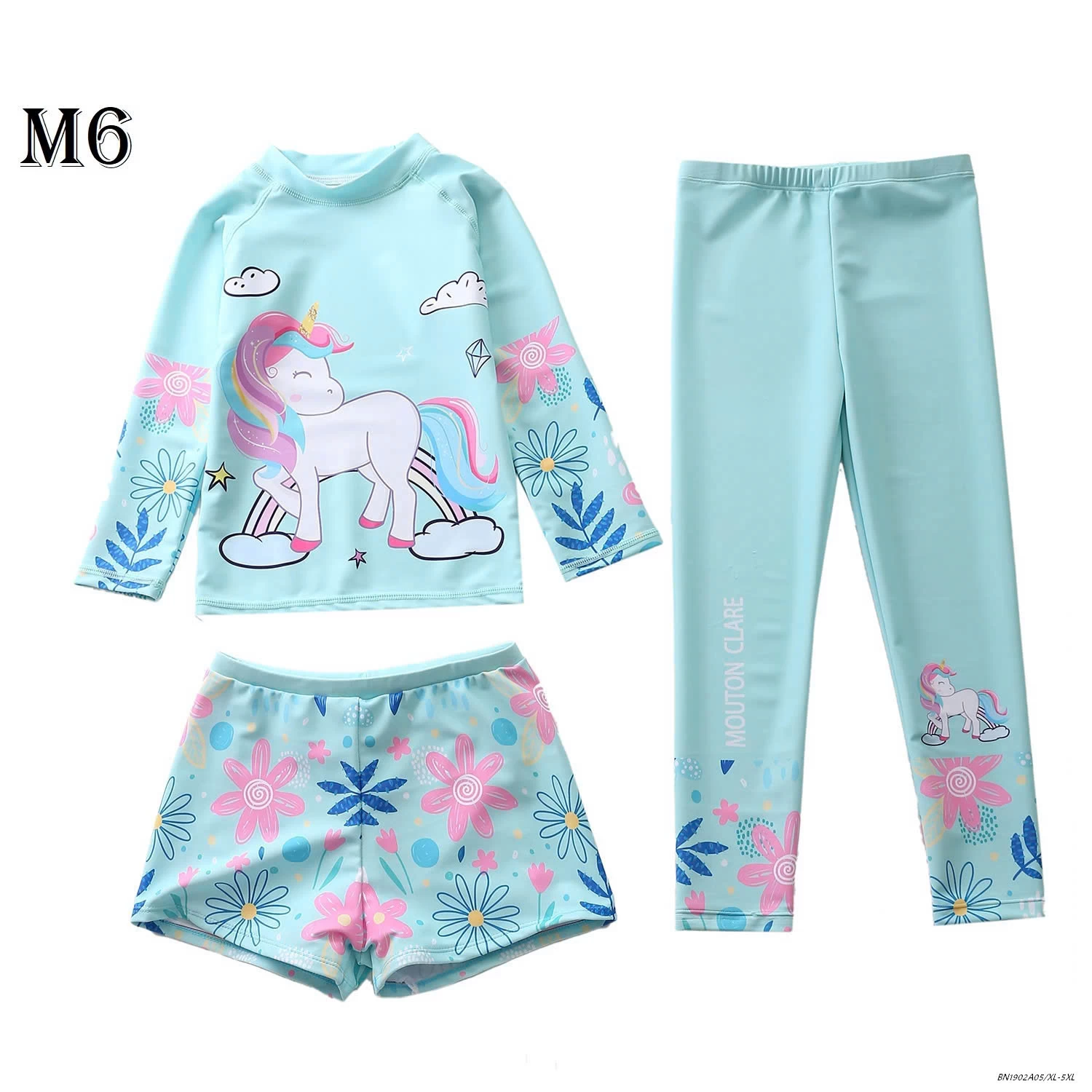 SET ĐỒ BƠI BÉ GÁI 3 CHI TIẾT