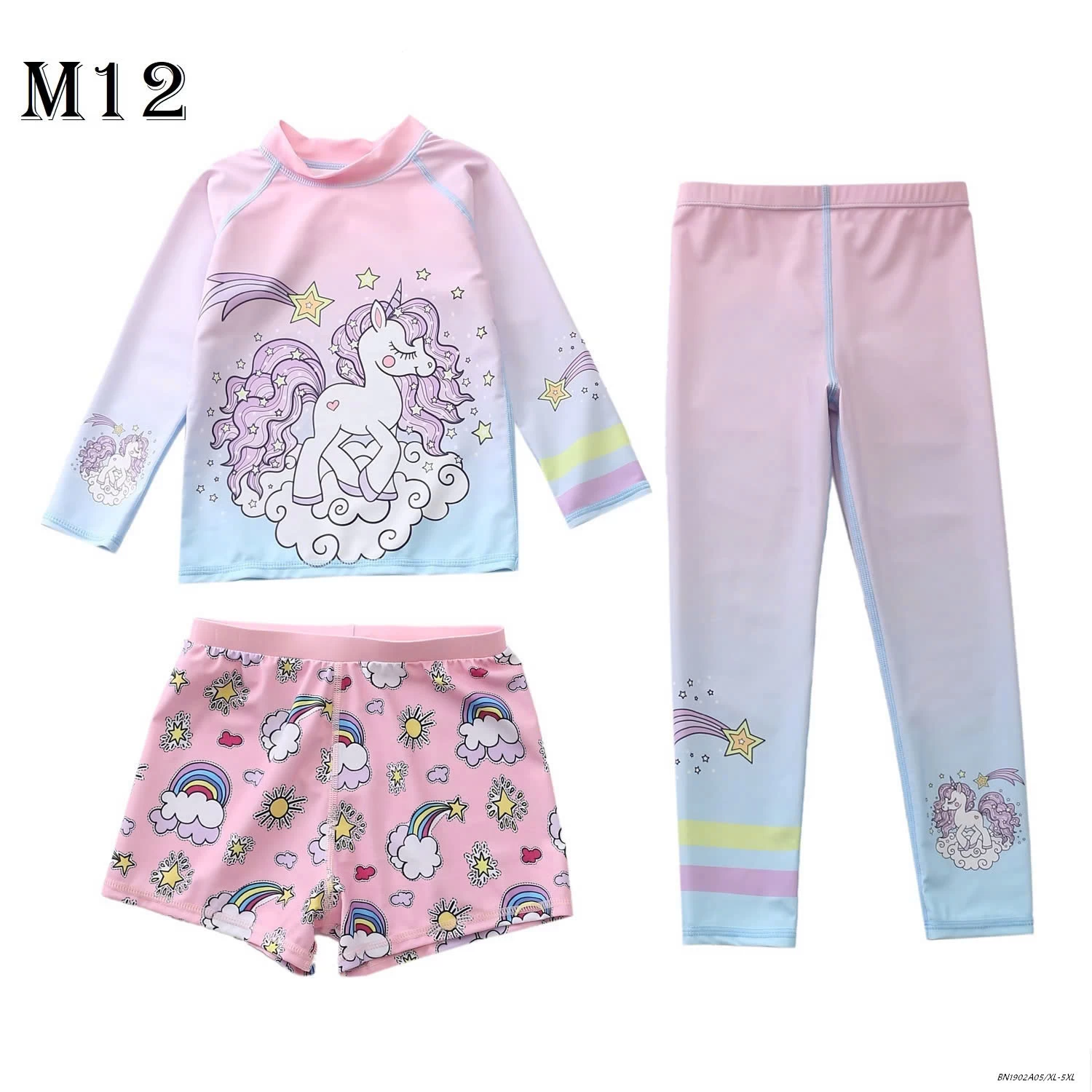 SET ĐỒ BƠI BÉ GÁI 3 CHI TIẾT