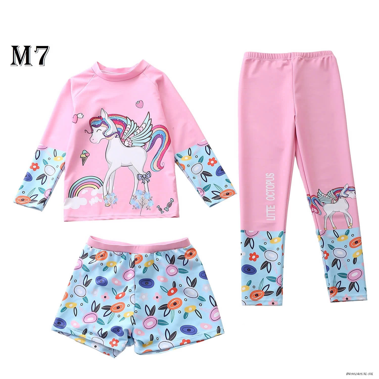 SET ĐỒ BƠI BÉ GÁI 3 CHI TIẾT