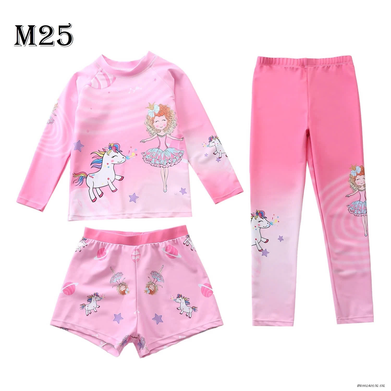 SET ĐỒ BƠI BÉ GÁI 3 CHI TIẾT