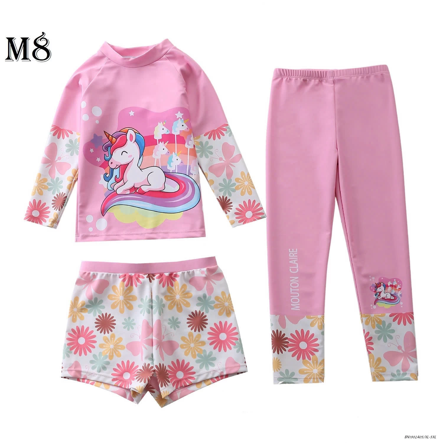 SET ĐỒ BƠI BÉ GÁI 3 CHI TIẾT