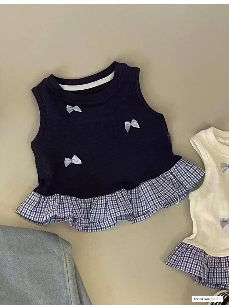 ÁO SÁT NÁCH VIỀN BÈO GẮN NƠ