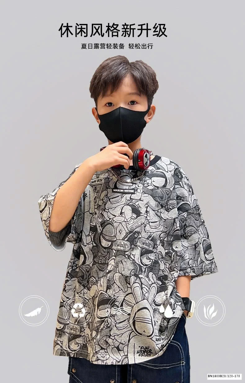 ÁO THUN HỌA TIẾT  TRẮNG ĐEN SIZE ĐẠI