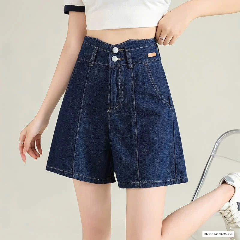 SHORT JEANS CẠP CAO 2 CÚC