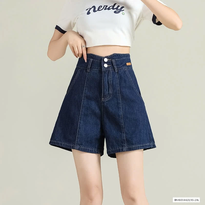 SHORT JEANS CẠP CAO 2 CÚC