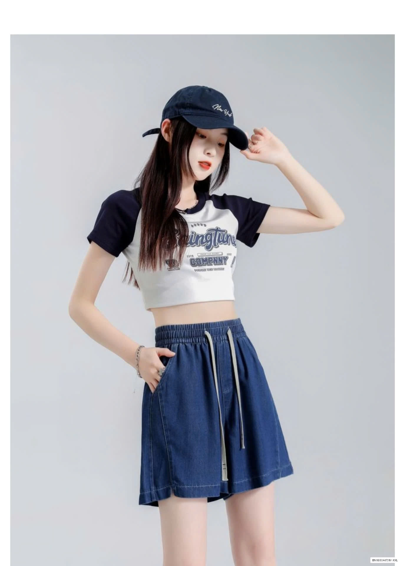 SHORT JEANS CẠP CHUN