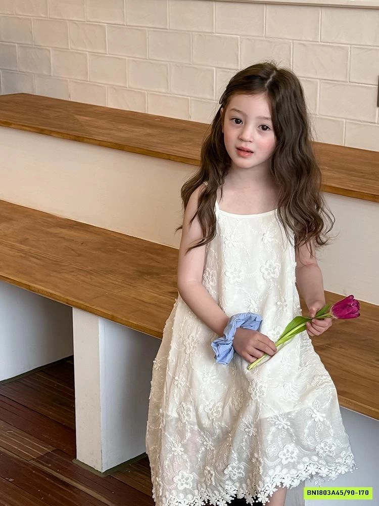 ĐẦM 2 DÂY THÊU NỔI 25B004 AMBB