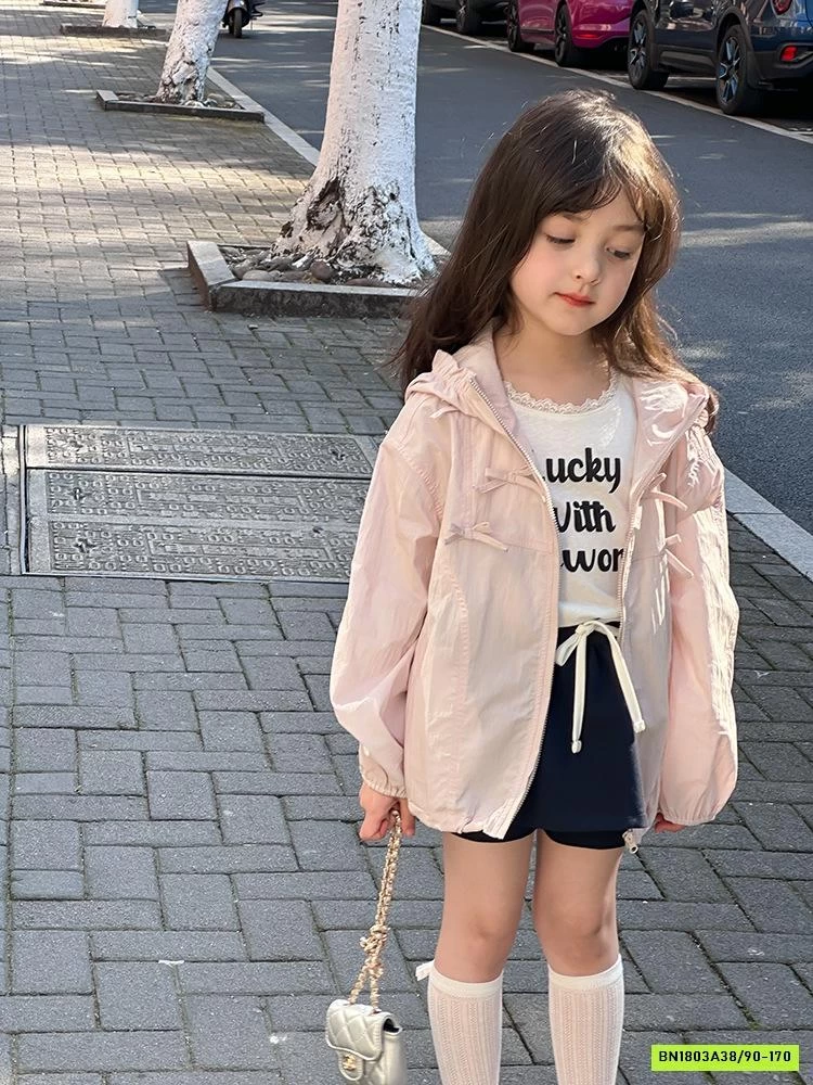 KHOÁC GIÓ TENCEL GẮN NƠ BÁNH BÈO 25B023 AMBB