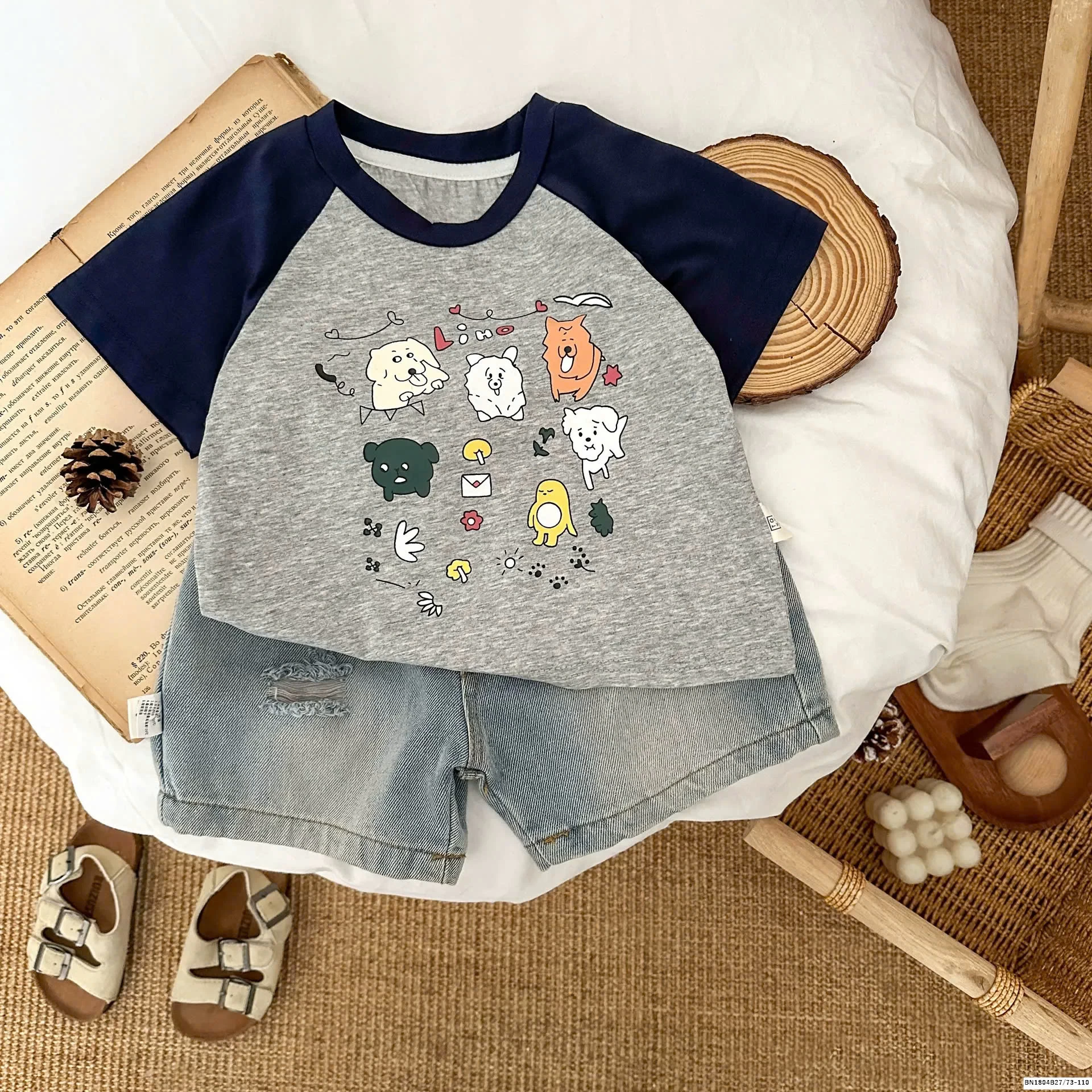 ÁO THUN PHỐI MÀU SZ NHÍ