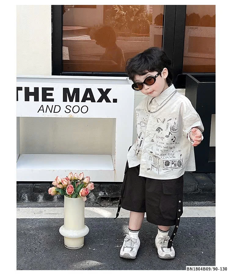 ÁO SƠ MI VẼ HÌNH NGỘ NGHĨNH