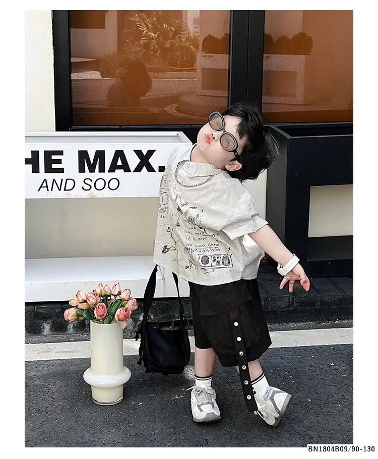 ÁO SƠ MI VẼ HÌNH NGỘ NGHĨNH