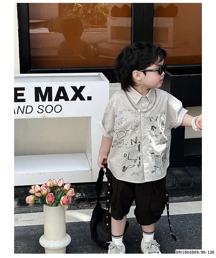 ÁO SƠ MI VẼ HÌNH NGỘ NGHĨNH