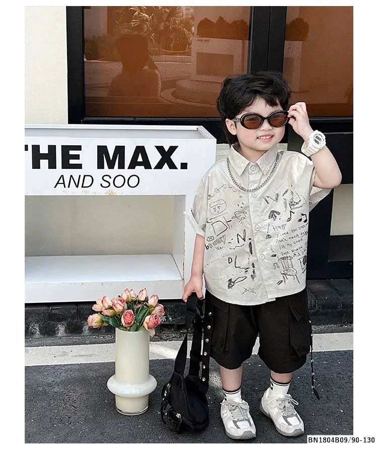 ÁO SƠ MI VẼ HÌNH NGỘ NGHĨNH