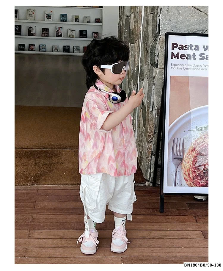 ÁO SƠ MI TRÁI TIM HỒNG