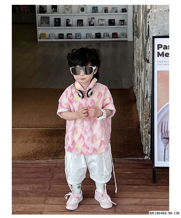 ÁO SƠ MI TRÁI TIM HỒNG