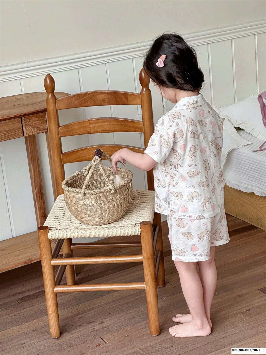 BỘ PIZAMA CỘC TAY MẸ BÉ