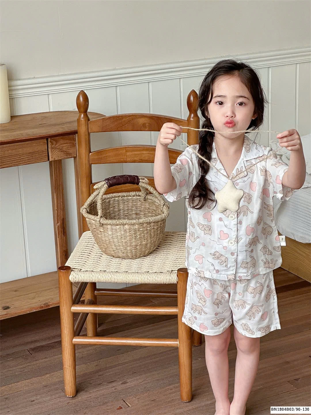 BỘ PIZAMA CỘC TAY MẸ BÉ