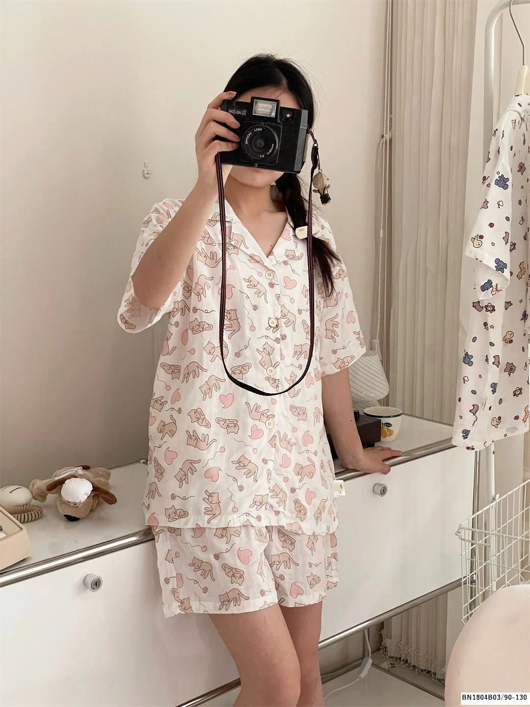 BỘ PIZAMA CỘC TAY MẸ BÉ