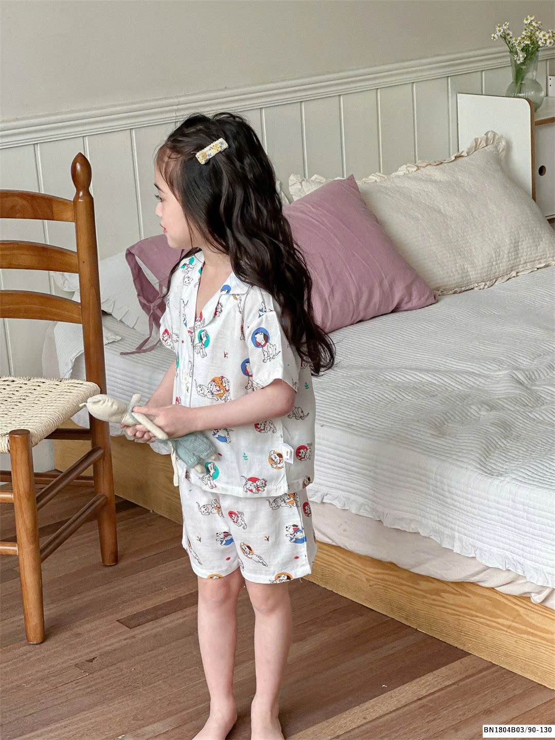 BỘ PIZAMA CỘC TAY MẸ BÉ