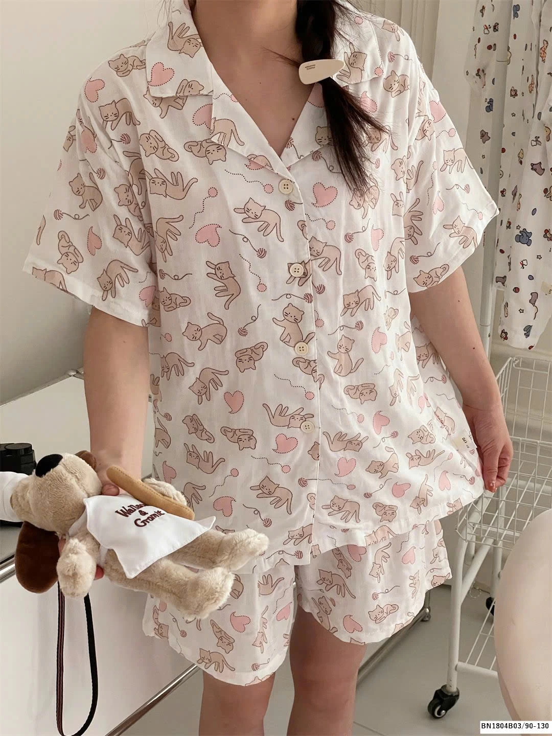 BỘ PIZAMA CỘC TAY MẸ BÉ