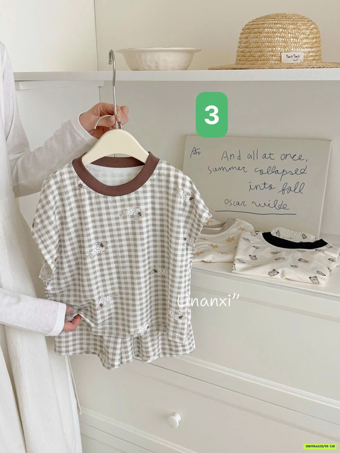 BỘ MẶC NHÀ HỌA TIẾT 87161 LINANXI