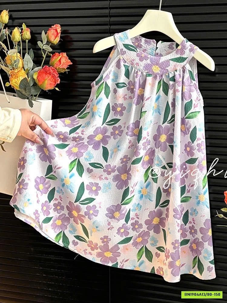 VÁY LANH HOA NHÍ CỔ YẾM