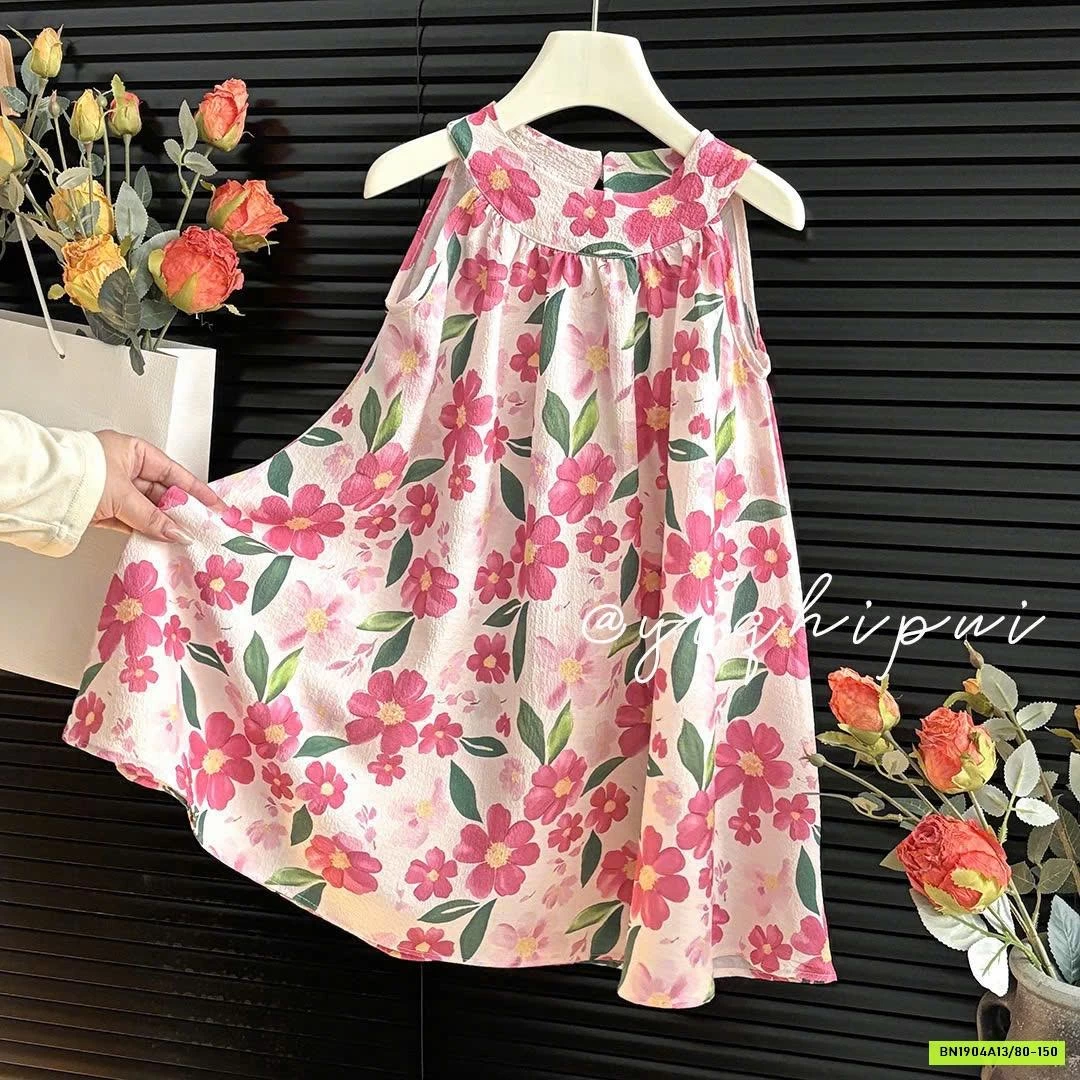 VÁY LANH HOA NHÍ CỔ YẾM