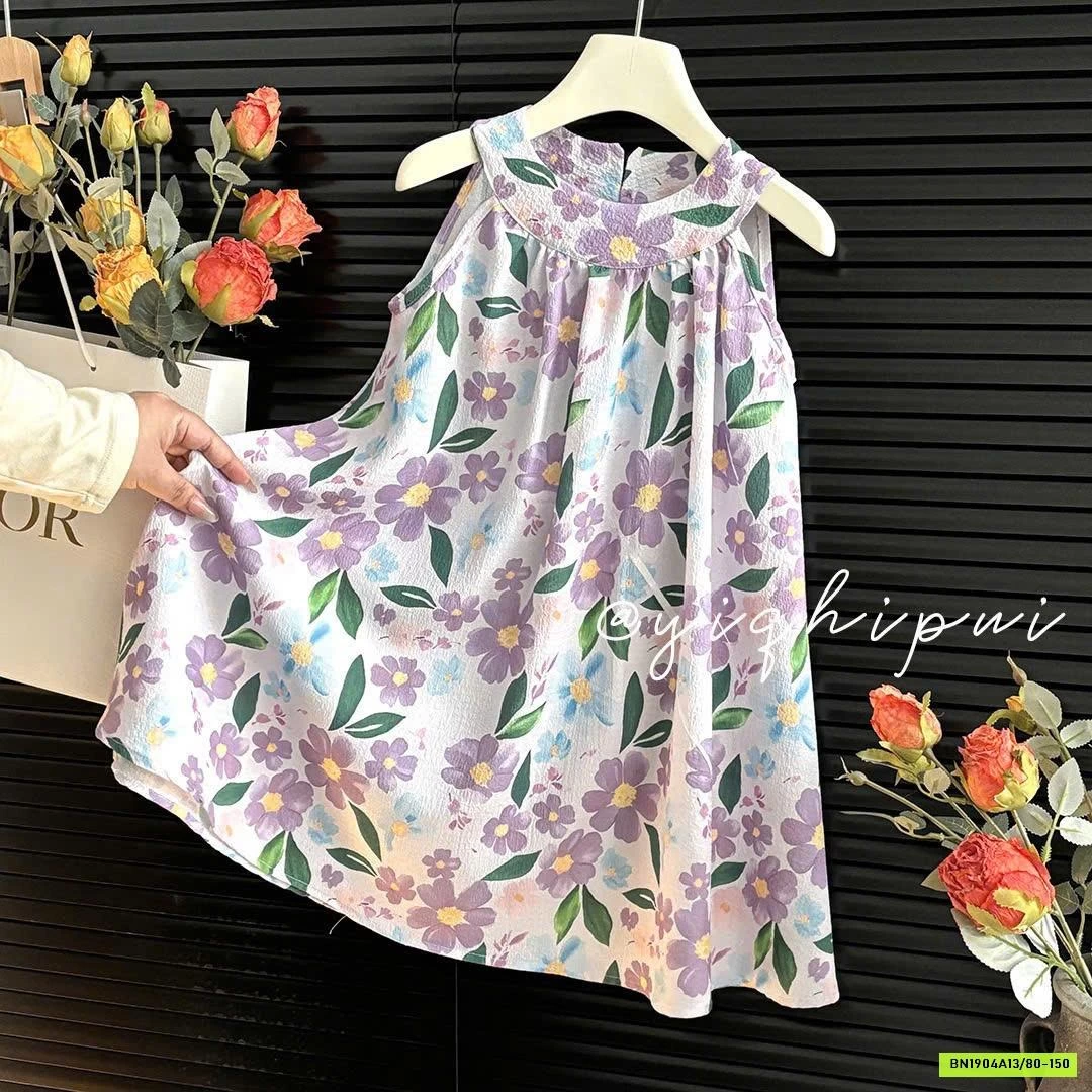 VÁY LANH HOA NHÍ CỔ YẾM