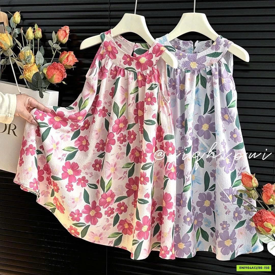 VÁY LANH HOA NHÍ CỔ YẾM