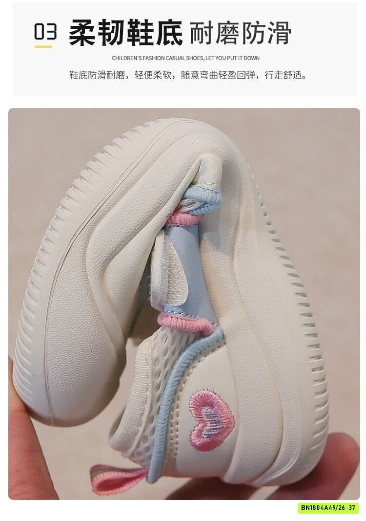 GIÀY LƯỜI THÔNG HƠI BÉ GÁI