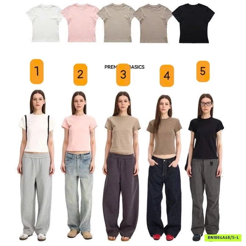 ÁO PHÔNG TRƠN DÁNG ÔM UNF T1012