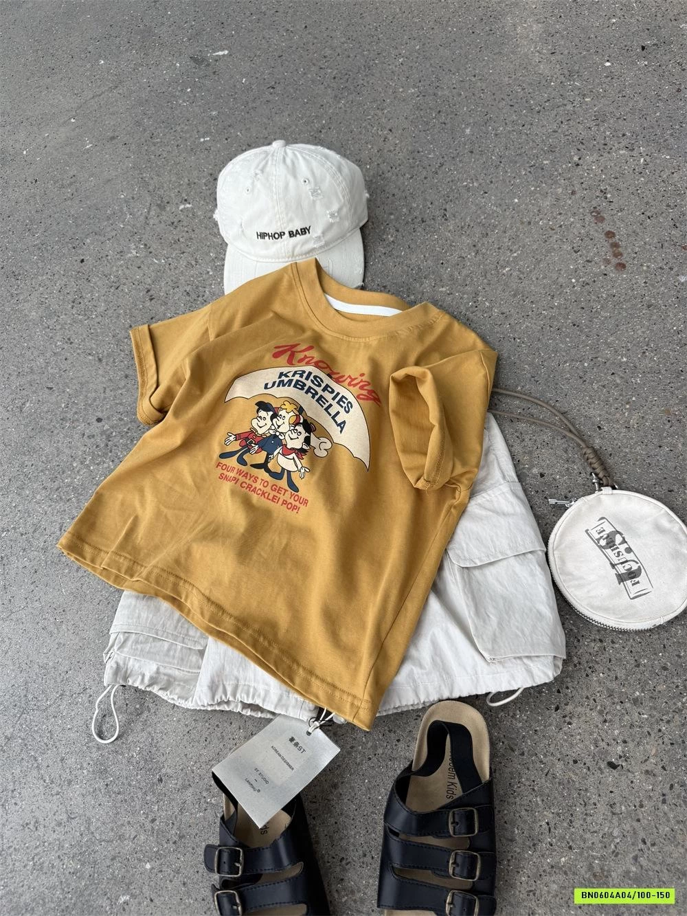 ÁO THUN VÀNG IN HÌNH KUTE