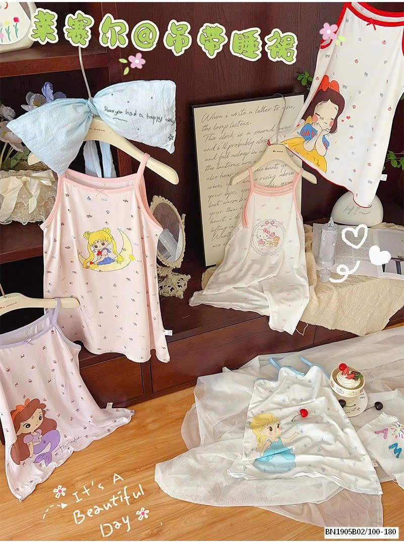 VÁY 2 DÂY COTTON MỎNG MẸ VÀ BÉ