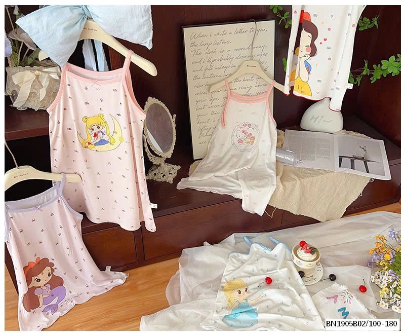 VÁY 2 DÂY COTTON MỎNG MẸ VÀ BÉ