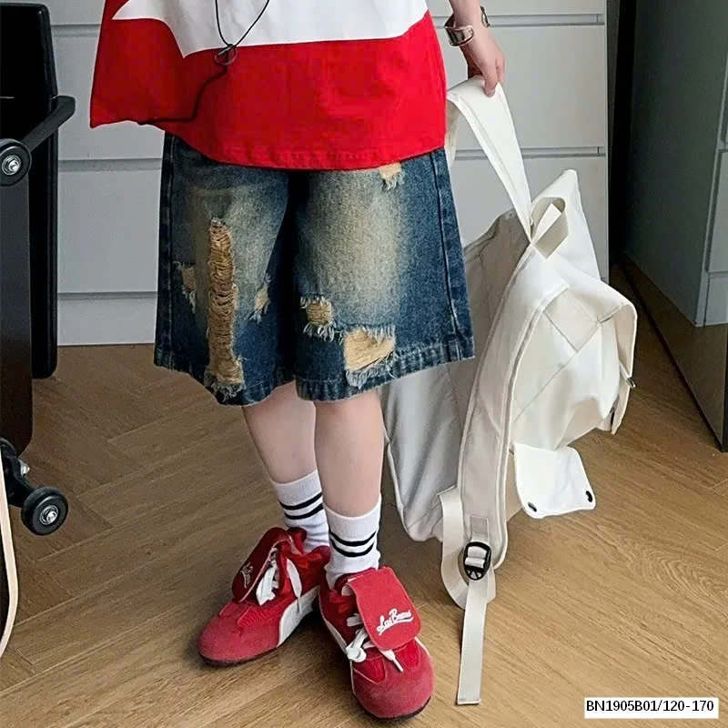 ÁO PHÔNG CHỮ PHỐI SHORT JEAN