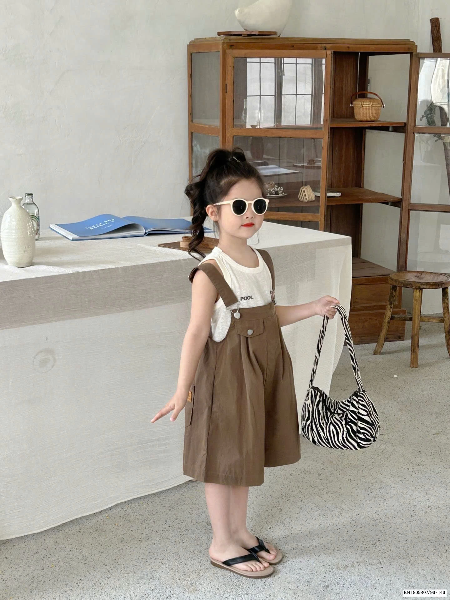 ÁO THUN BA LỖ MIX QUẦN YẾM NÂU