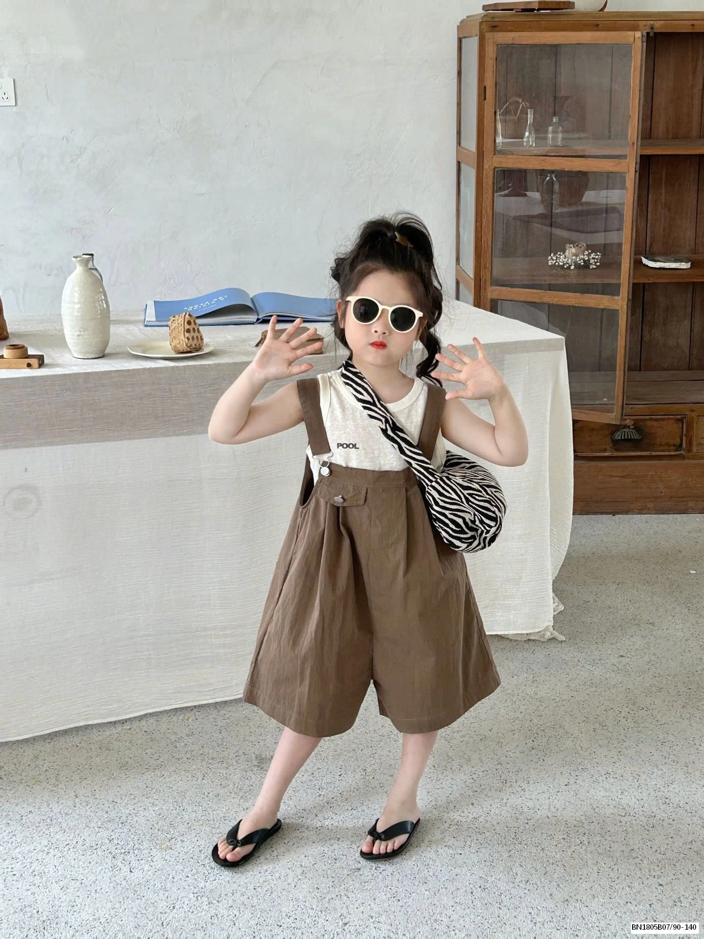 ÁO THUN BA LỖ MIX QUẦN YẾM NÂU