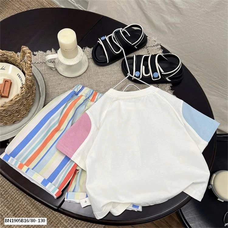 SET CỘC HOẠT HÌNH QUẦN KẺ SỌC