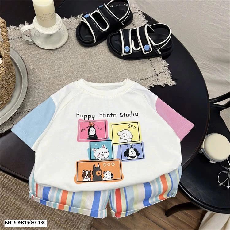 SET CỘC HOẠT HÌNH QUẦN KẺ SỌC