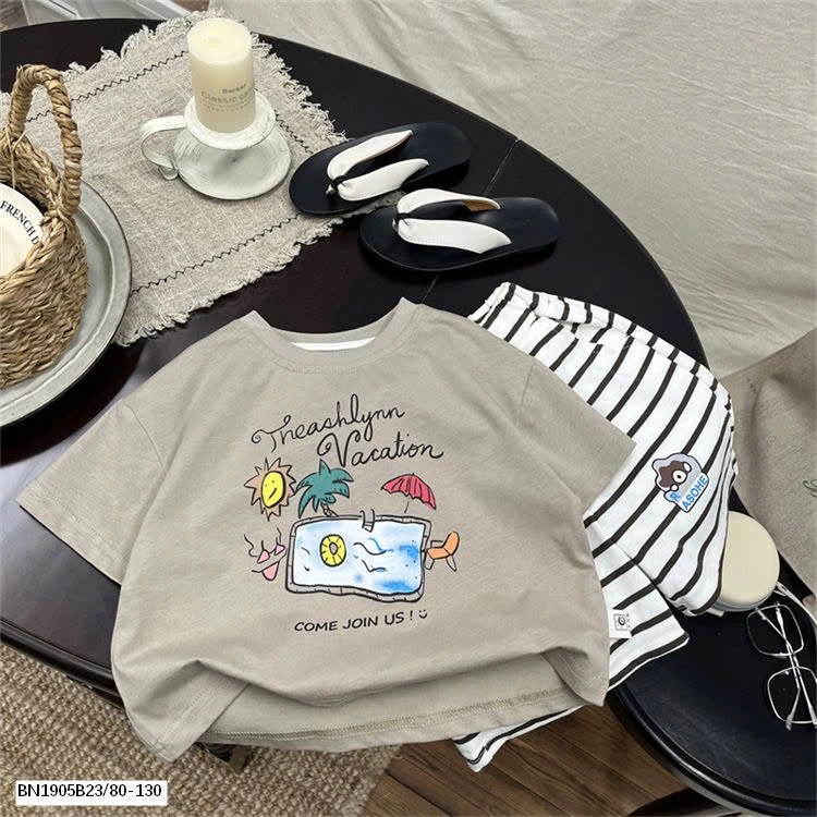 SÉT COTON IN HÌNH ĐI BIỂN