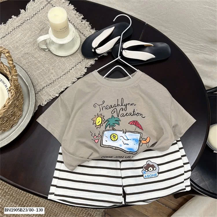 SÉT COTON IN HÌNH ĐI BIỂN